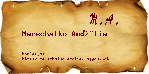 Marschalko Amélia névjegykártya